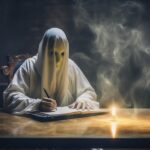Ghost Drawing Obrazy tła i przestrzeń do kopiowania