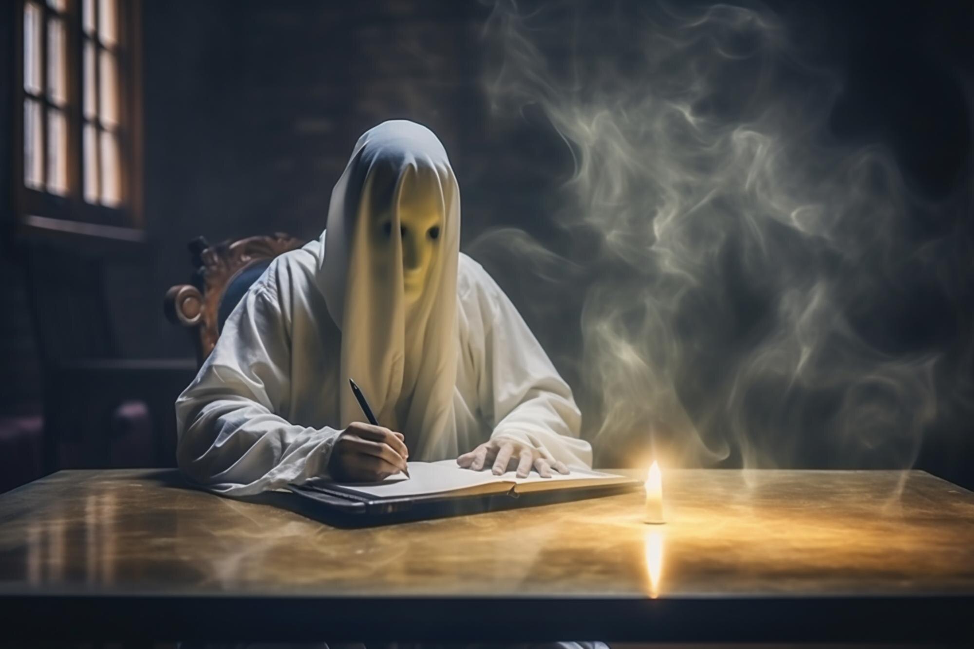 Ghost Drawing Obrazy tła i przestrzeń do kopiowania